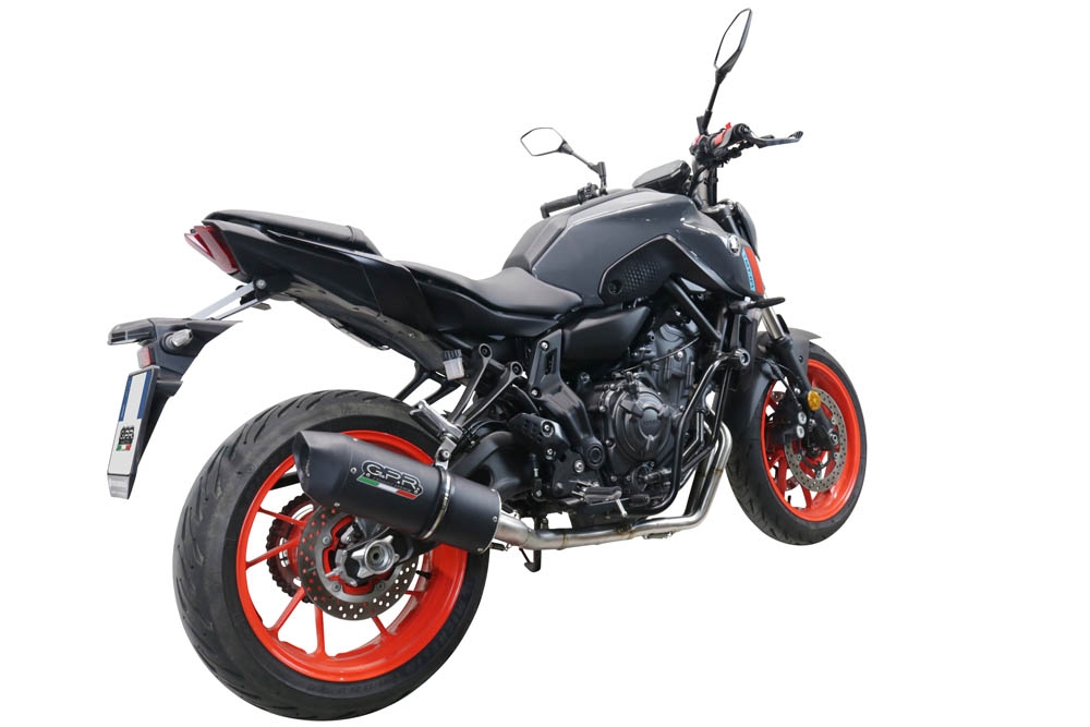 Esapament GPR compatibil cu Yamaha Mt-07  2021 Sistem complet de evacuare Racing, inclusiv db killer detașabil,Furore Nero