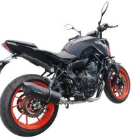 Esapament GPR compatibil cu Yamaha Mt-07  2021 Sistem complet de evacuare Racing, inclusiv db killer detașabil,Furore Nero