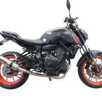 Exhaust compatible with Yamaha Mt-07 2021-2024, M3 Inox , Racing full system exhaust, including removable db killer
