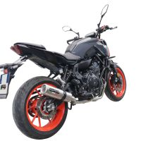 Exhaust compatible with Yamaha Mt-07 2021-2024, M3 Inox , Racing full system exhaust, including removable db killer