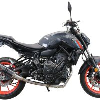 Esapament GPR compatibil cu Yamaha Mt-07  2021 Sistem complet de evacuare legal omologat, inclusiv db killer și catalizator detașabil,M3 Poppy 