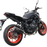 Esapament GPR compatibil cu Yamaha Mt-07  2021 Sistem complet de evacuare legal omologat, inclusiv db killer și catalizator detașabil,M3 Poppy 