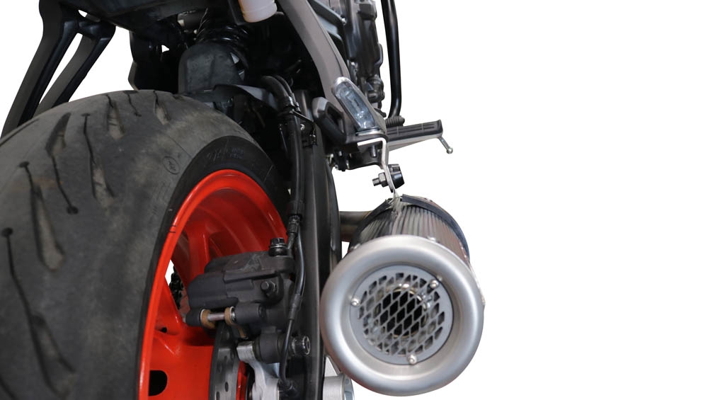 Esapament GPR compatibil cu Yamaha Mt-07  2021 Sistem complet de evacuare legal omologat, inclusiv db killer și catalizator detașabil,M3 Poppy 