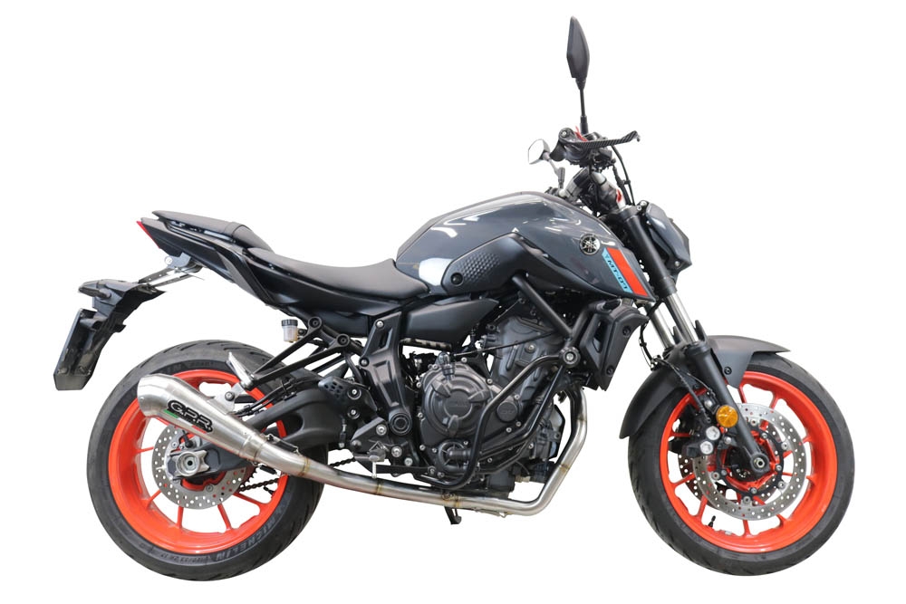 Esapament GPR compatibil cu Yamaha Mt-07  2021 Sistem complet de evacuare Racing, inclusiv db killer detașabil,Powercone Evo