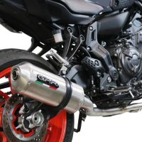 Exhaust compatible with Yamaha Mt-07 2014-2016, Satinox , Homologated legal full system exhaust, including removable db killer