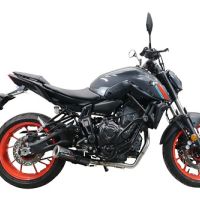 Esapament GPR compatibil cu Yamaha R7 2021 Sistem complet de evacuare Racing, inclusiv db killer detașabil,M3 Black Titanium