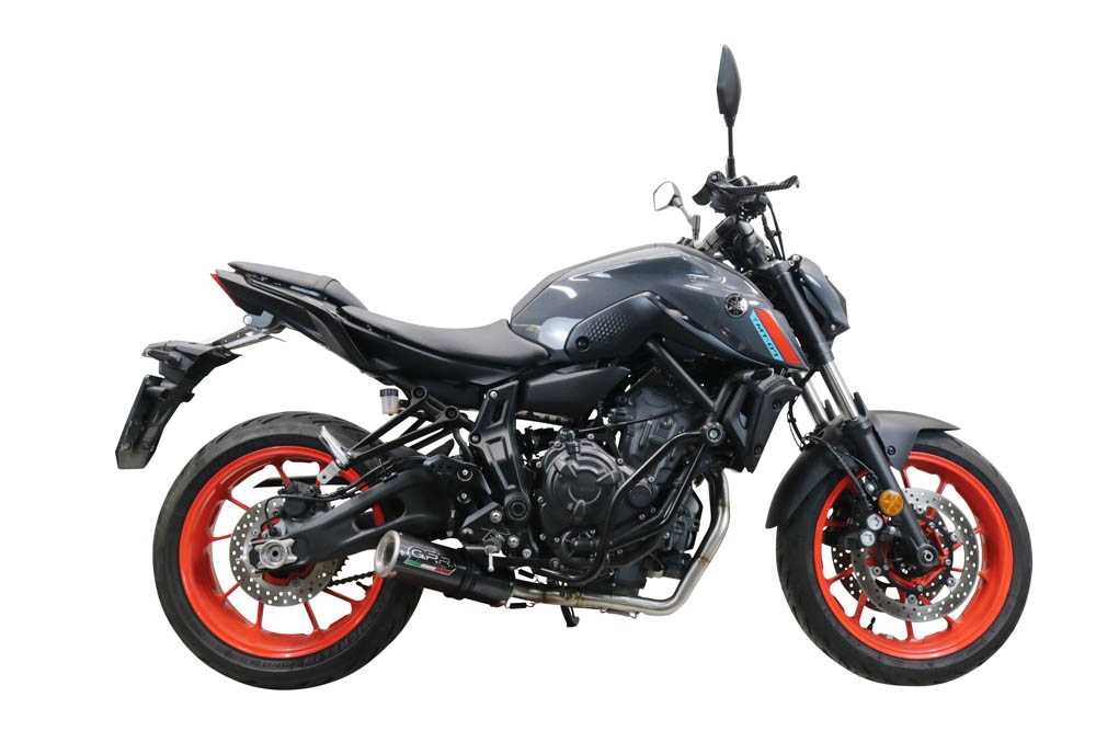Esapament GPR compatibil cu Yamaha Mt-07  2021 Sistem complet de evacuare legal omologat, inclusiv db killer și catalizator detașabil,M3 Poppy 