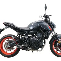 Esapament GPR compatibil cu Yamaha Mt-07  2021 Sistem complet de evacuare legal omologat, inclusiv db killer și catalizator detașabil,M3 Poppy 