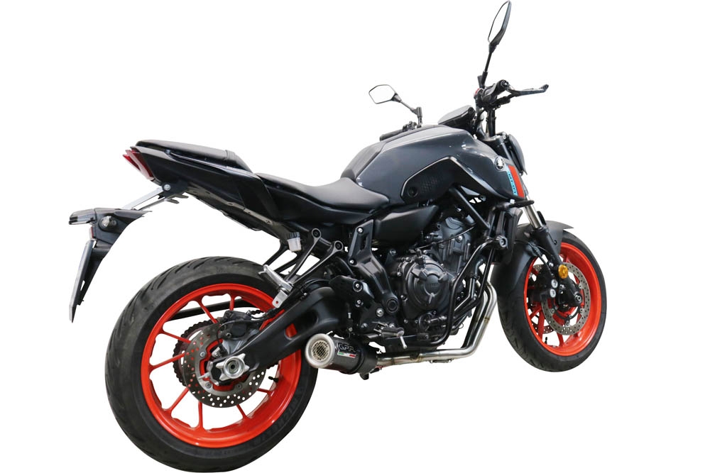Esapament GPR compatibil cu Yamaha Mt-07  2021 Sistem complet de evacuare legal omologat, inclusiv db killer și catalizator detașabil,M3 Poppy 