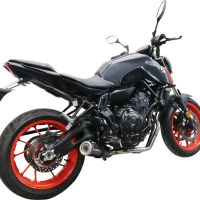 Esapament GPR compatibil cu Yamaha Mt-07  2021 Sistem complet de evacuare legal omologat, inclusiv db killer și catalizator detașabil,M3 Poppy 