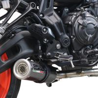 Esapament GPR compatibil cu Yamaha Mt-07  2021 Sistem complet de evacuare legal omologat, inclusiv db killer și catalizator detașabil,M3 Poppy 