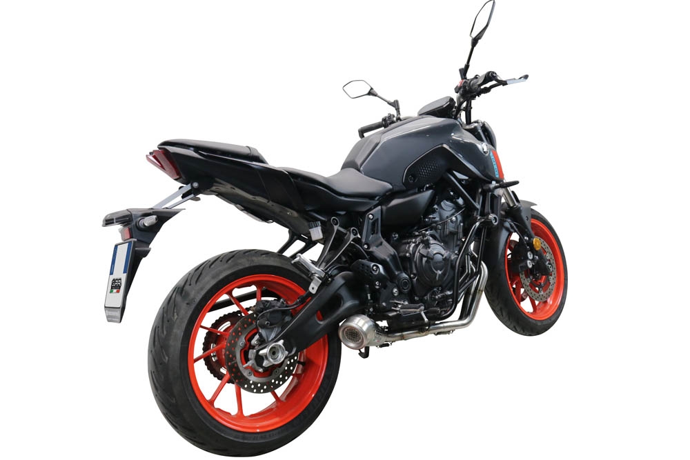 Esapament GPR compatibil cu Yamaha Mt-07  2021 Sistem complet de evacuare legal omologat, inclusiv db killer și catalizator detașabil,Powercone Evo