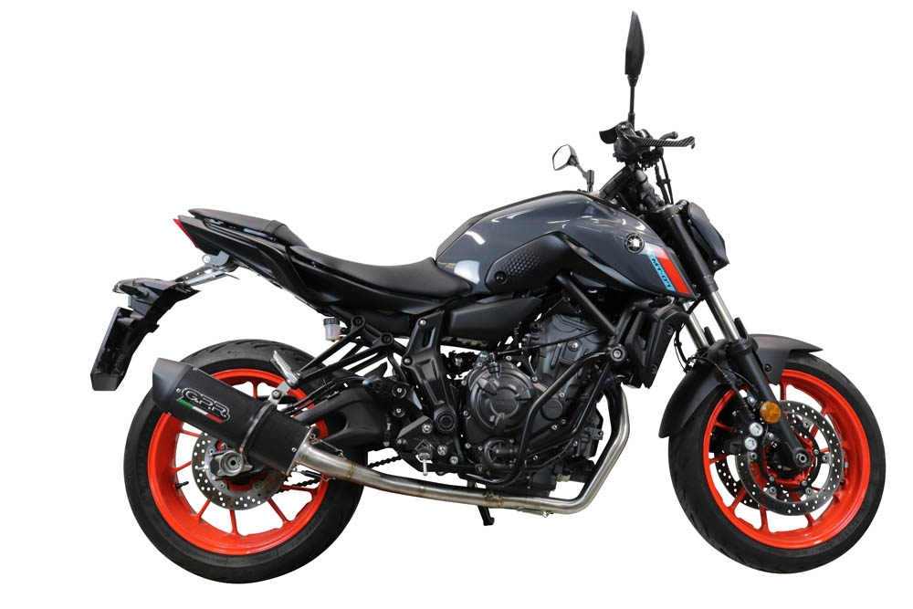 Esapament GPR compatibil cu Yamaha Mt-07  2021 Sistem complet de evacuare legal omologat, inclusiv db killer și catalizator detașabil,Furore Evo4 Poppy
