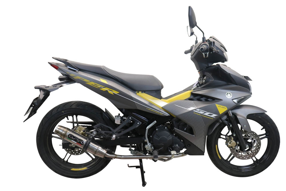 Exhaust compatible with Yamaha Sniper 150 2021-2022, Deeptone Inox, Racing full system exhaust, including removable db killer