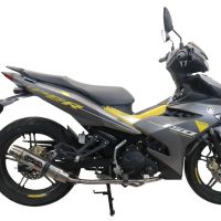 Exhaust compatible with Yamaha Sniper 150 2021-2022, Deeptone Inox, Racing full system exhaust, including removable db killer