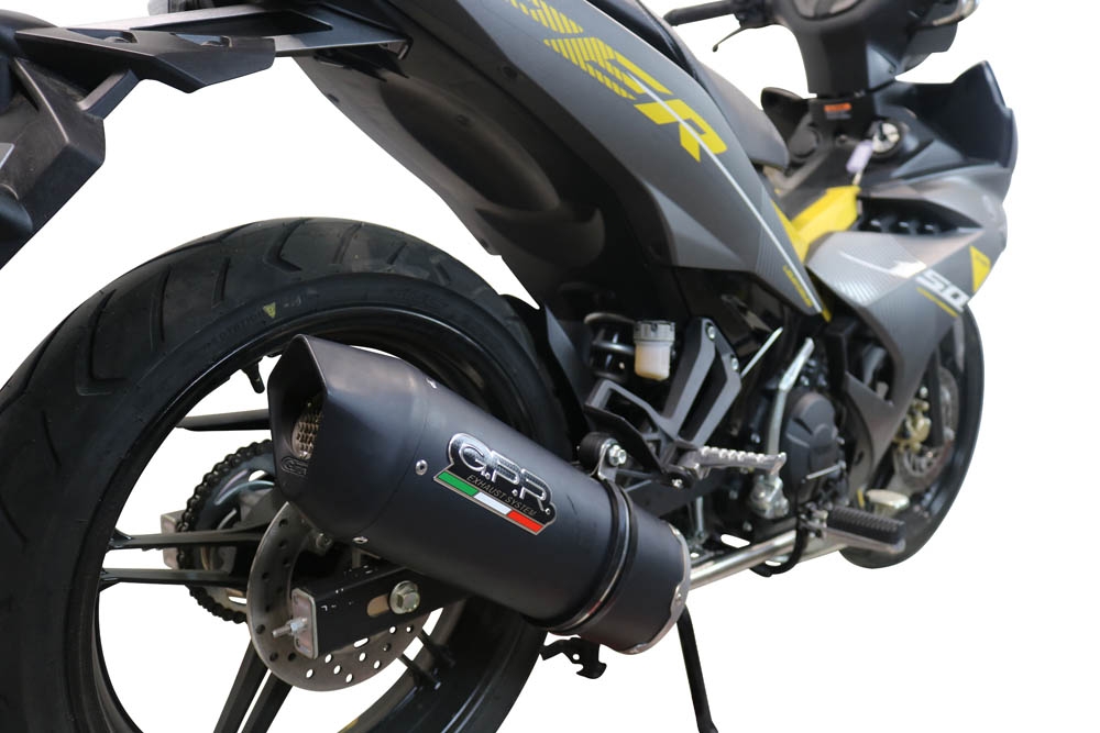 Esapament GPR compatibil cu Yamaha Sniper 150 2021 Sistem complet de evacuare Racing, inclusiv db killer detașabil,Furore Nero