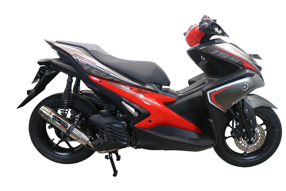 Exhaust compatible with Yamaha Aerox 155 2021-2022, Deeptone Inox, Racing full system exhaust, including removable db killer