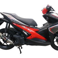 Exhaust compatible with Yamaha Aerox 155 2021-2022, Deeptone Inox, Racing full system exhaust, including removable db killer