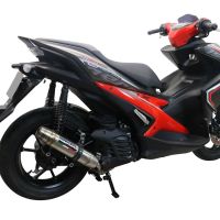 Exhaust compatible with Yamaha Aerox 155 2021-2022, Deeptone Inox, Racing full system exhaust, including removable db killer