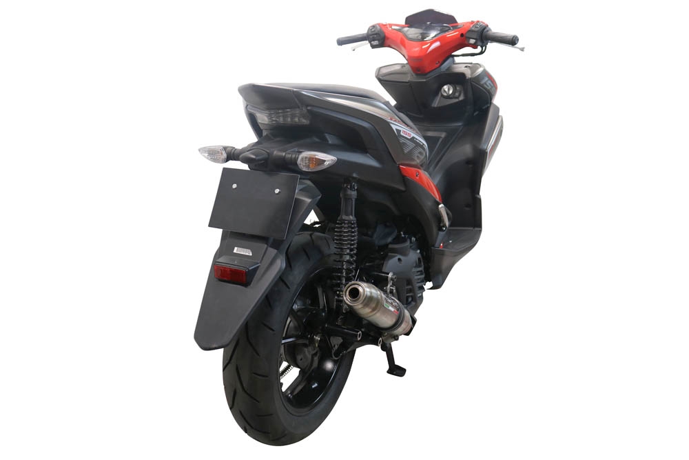 Exhaust compatible with Yamaha Aerox 155 2021-2022, Deeptone Inox, Racing full system exhaust, including removable db killer