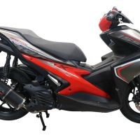 Esapament GPR compatibil cu Yamaha Aerox 155 VVA 2021 Sistem complet de evacuare Racing, inclusiv db killer detașabil,Furore Nero