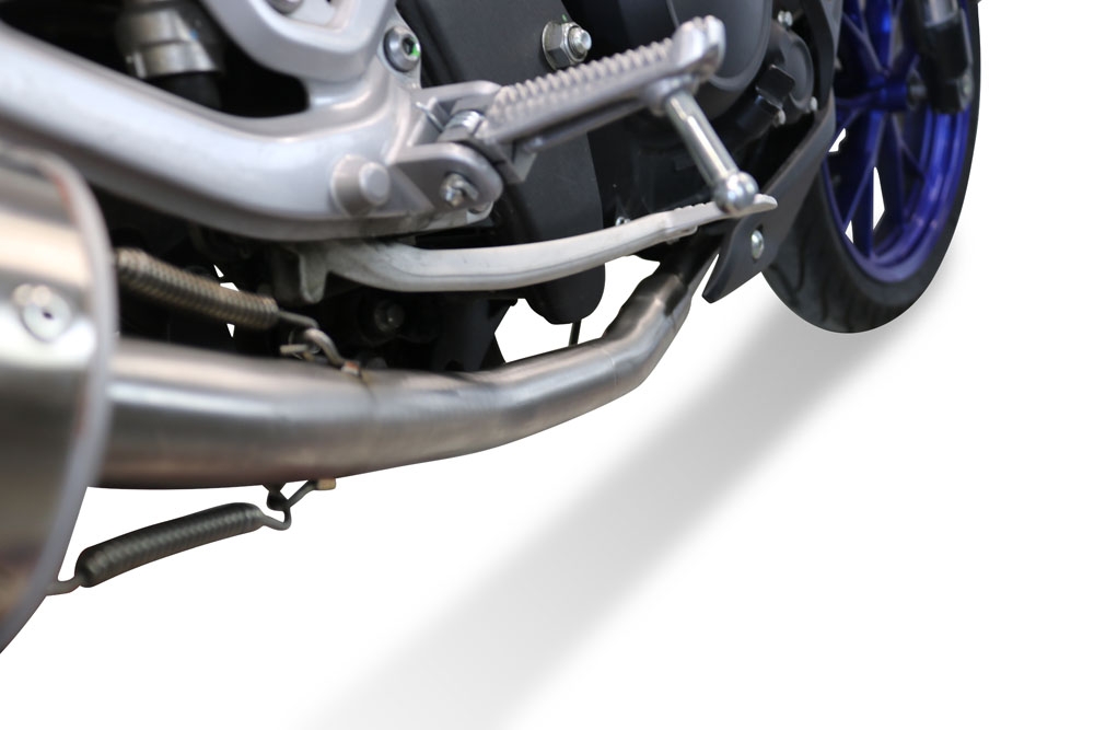 Esapament GPR compatibil cu Yamaha Mt 125 2021 Sistem complet de evacuare legal omologat, inclusiv db killer și catalizator detașabil,Furore Evo4 Poppy