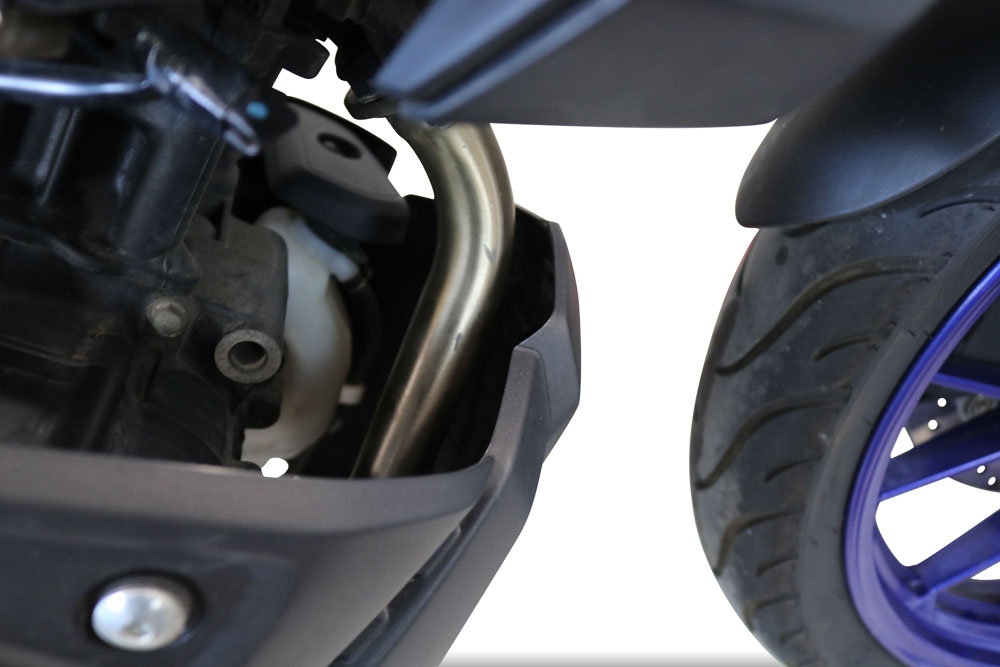 Esapament GPR compatibil cu Yamaha Mt 125 2021 Sistem complet de evacuare legal omologat, inclusiv db killer și catalizator detașabil,Furore Evo4 Poppy