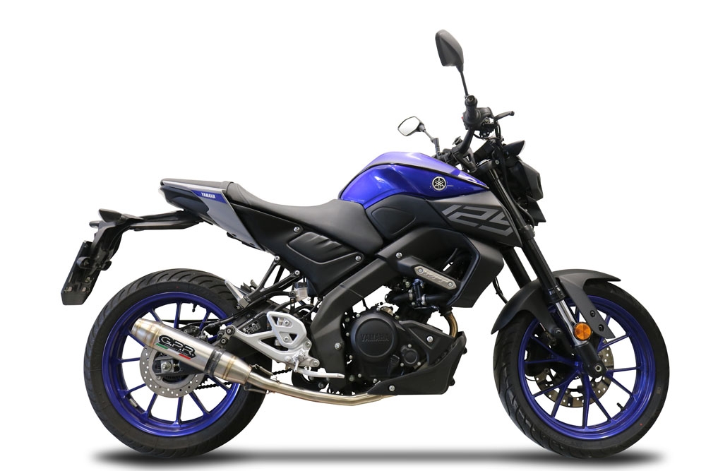 Exhaust compatible with Yamaha Mt 125 2021-2025, Deeptone Inox, Homologated legal full system exhaust, including removable db killer and catalyst