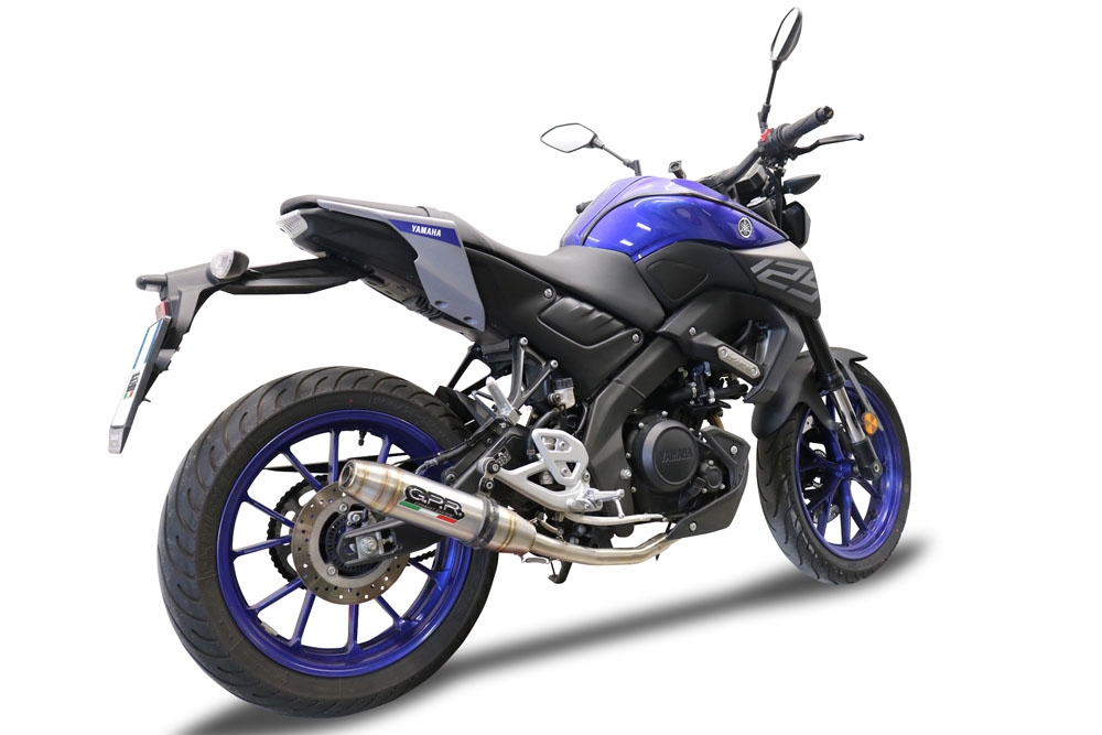 Exhaust compatible with Yamaha Mt 125 2021-2025, Deeptone Inox, Homologated legal full system exhaust, including removable db killer and catalyst