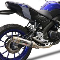 Exhaust compatible with Yamaha Mt 125 2021-2025, Deeptone Inox, Homologated legal full system exhaust, including removable db killer and catalyst