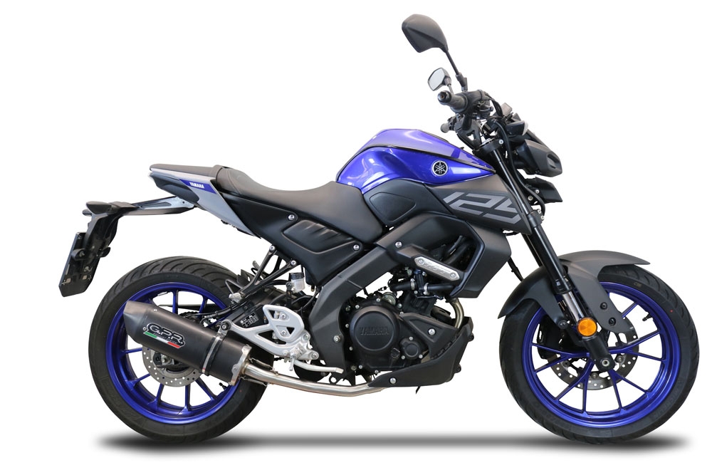 Exhaust compatible with Yamaha Mt 125 2020-2020, Furore Evo4 Nero, Homologated legal full system exhaust, including removable db killer and catalyst