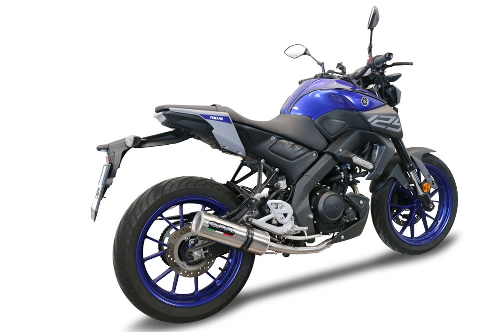 Exhaust compatible with Yamaha Mt 125 2021-2025, M3 Inox , Homologated legal full system exhaust, including removable db killer and catalyst