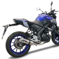Exhaust compatible with Yamaha Mt 125 2021-2025, M3 Inox , Homologated legal full system exhaust, including removable db killer and catalyst