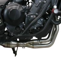 Exhaust compatible with Yamaha Tracer 9 2021-2024, M3 Black Titanium, Homologated legal full system exhaust, including removable db killer and catalyst