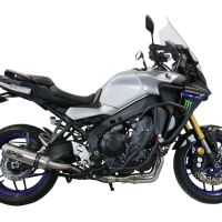 Exhaust compatible with Yamaha Tracer 9 2021-2024, M3 Inox , Homologated legal full system exhaust, including removable db killer and catalyst