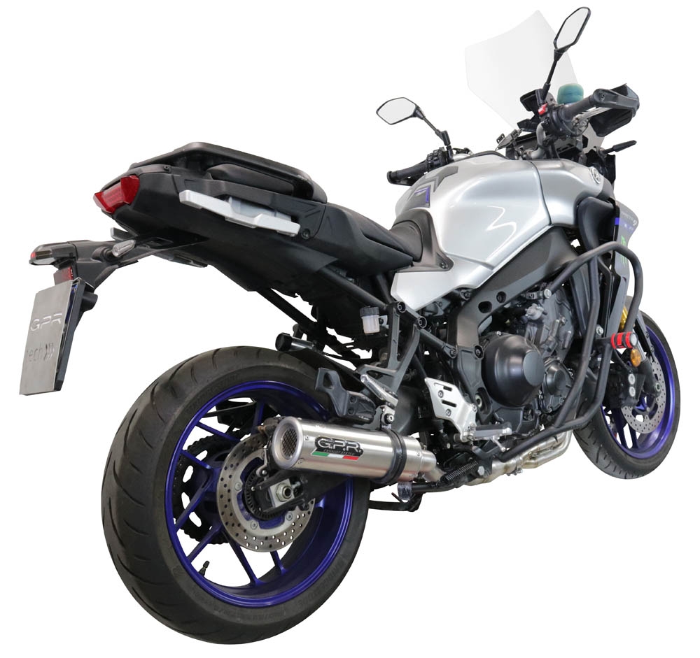 Exhaust compatible with Yamaha Tracer 9 2021-2024, M3 Inox , Homologated legal full system exhaust, including removable db killer and catalyst