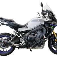 Exhaust compatible with Yamaha Tracer 9 2021-2024, M3 Poppy , Homologated legal full system exhaust, including removable db killer and catalyst