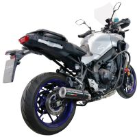 Exhaust compatible with Yamaha Tracer 9 2021-2024, M3 Poppy , Homologated legal full system exhaust, including removable db killer and catalyst