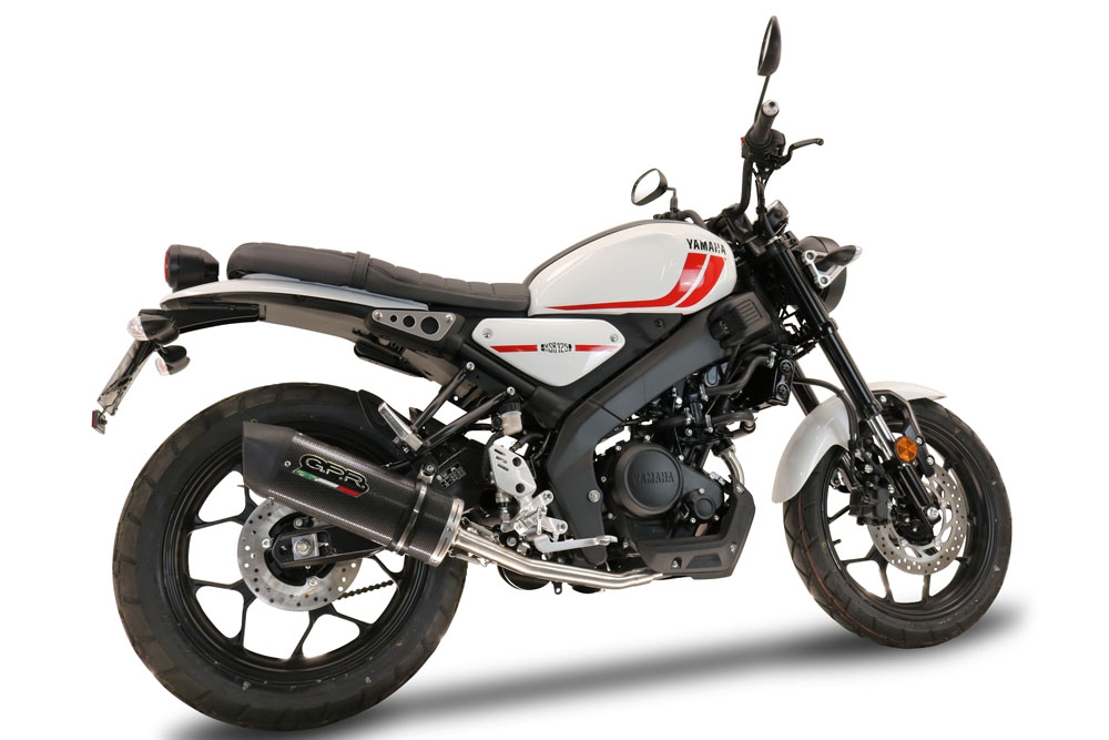 Esapament GPR compatibil cu Yamaha XSR 125 2021 Sistem complet de evacuare legal omologat, inclusiv db killer și catalizator detașabil,Furore Evo4 Poppy
