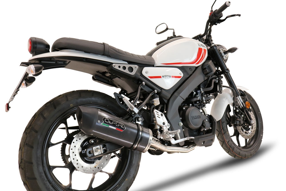 Esapament GPR compatibil cu Yamaha XSR 125 2021 Sistem complet de evacuare legal omologat, inclusiv db killer și catalizator detașabil,Furore Evo4 Poppy