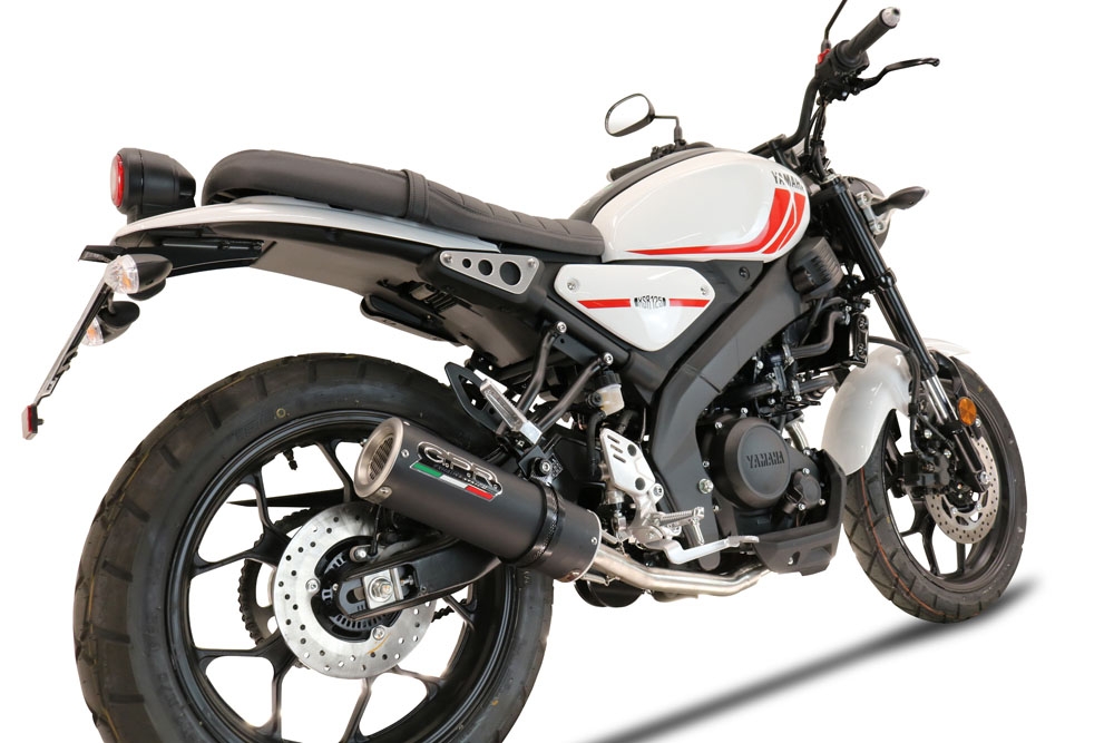 Esapament GPR compatibil cu Yamaha XSR 125 2021 Sistem complet de evacuare legal omologat, inclusiv db killer și catalizator detașabil,M3 Black Titanium