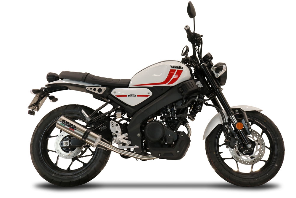 Exhaust compatible with Yamaha XSR 125 2021-2025, M3 Inox , Homologated legal full system exhaust, including removable db killer and catalyst