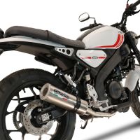 Exhaust compatible with Yamaha XSR 125 2021-2025, M3 Inox , Homologated legal full system exhaust, including removable db killer and catalyst
