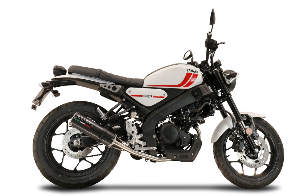 Exhaust compatible with Yamaha XSR 125 2021-2025, M3 Poppy , Homologated legal full system exhaust, including removable db killer and catalyst