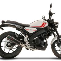 Exhaust compatible with Yamaha XSR 125 2021-2025, M3 Poppy , Homologated legal full system exhaust, including removable db killer and catalyst