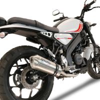 Esapament GPR compatibil cu Yamaha XSR 125 2021 Sistem complet de evacuare legal omologat, inclusiv db killer și catalizator detașabil,Satinox 