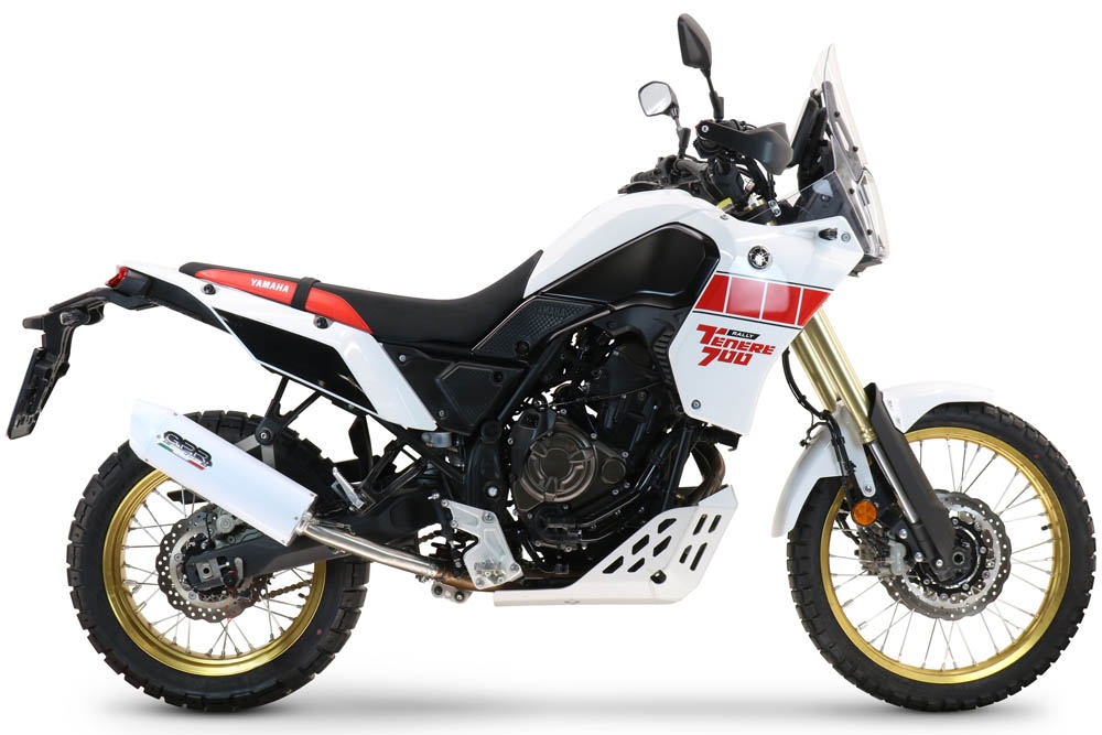 Exhaust compatible with Yamaha Tenere 700 2021-2024, Albus Evo4, Homologated legal slip-on exhaust including removable db killer and link pipe