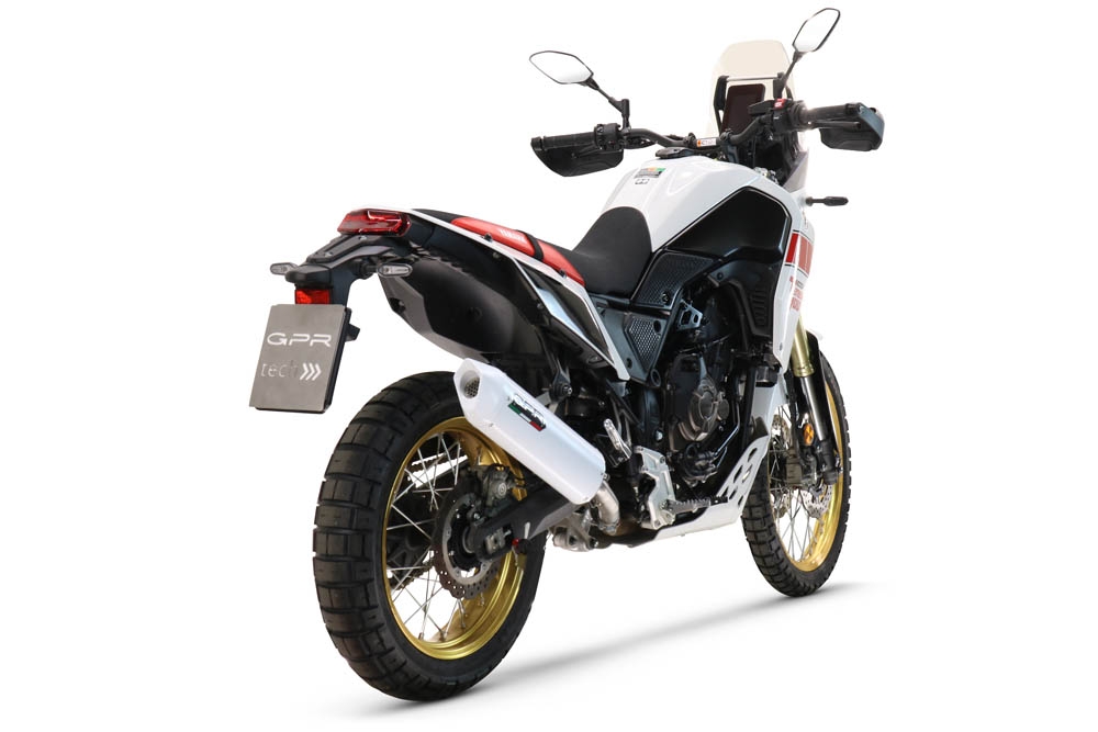 Exhaust compatible with Yamaha Tenere 700 2021-2024, Albus Evo4, Homologated legal slip-on exhaust including removable db killer and link pipe