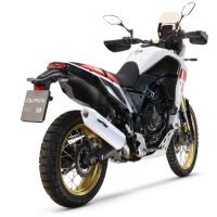Exhaust compatible with Yamaha Tenere 700 2021-2024, Albus Evo4, Homologated legal slip-on exhaust including removable db killer and link pipe