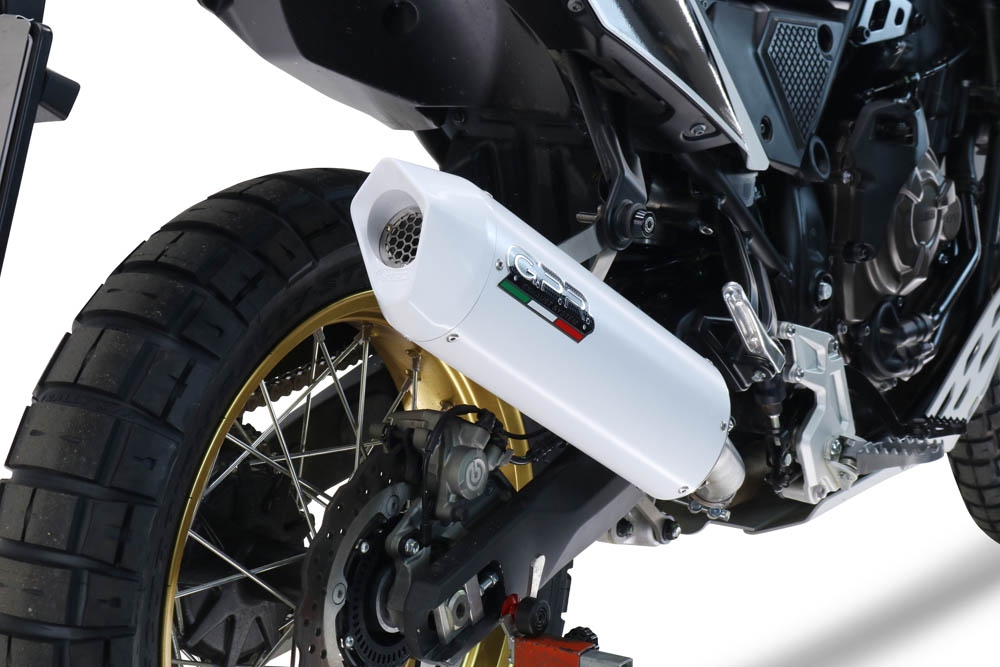 Exhaust compatible with Yamaha Tenere 700 2021-2024, Albus Evo4, Homologated legal slip-on exhaust including removable db killer and link pipe